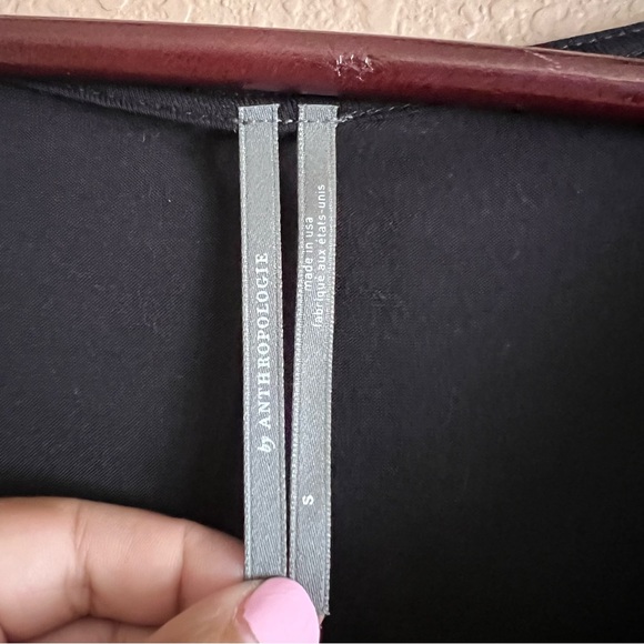 Anthropologie Black Cowl Neck Stretch Knit Top Size Small - Picture 3 of 6